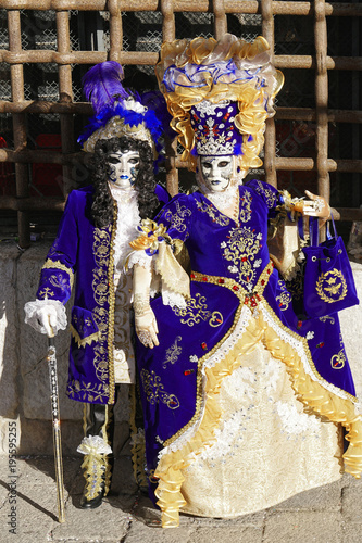 Frauen im Karnevalskostüm, Karneval in Venedig, Italien, Europa