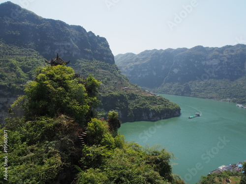 The River Cruise at Yichang Pier. Travel to Three Gorges Dam. Travel in Yichang City, Hubei Province, China in 2014, 11th April.