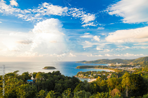 Phuket view point. The view point of Kata beach, Karon beach and Patong beach in Phuket, Thailand