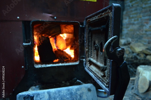 Wood-burning stove - piec opalany drewnem