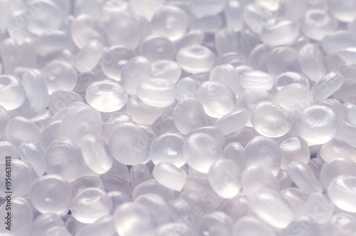 Polypropylene granule close-up background texture