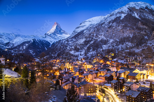 Sunrise over the Matterhorn in Zermatt, Switzerland