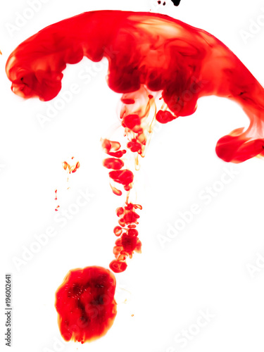 Red abstraction on white background