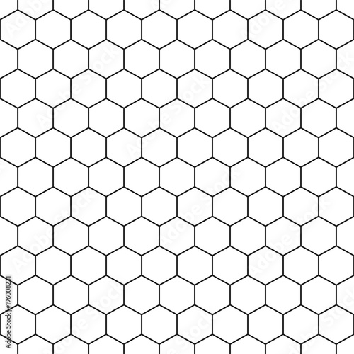 Seamless hexagonal pattern - vector geometric background