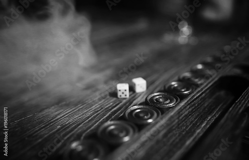 table game handmade dice and backgammon Gambling