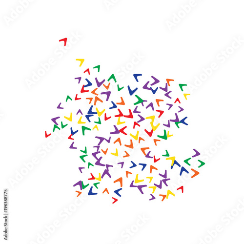 Vector Confetti Background Pattern. Element of design. Colorful arrows on a black background
