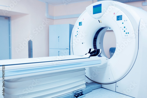 CT (Computed tomography) scanner in hospital laboratory.