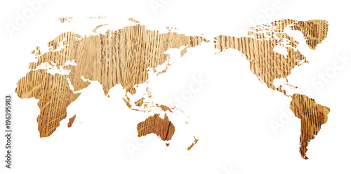 drewno, Mapa świata 