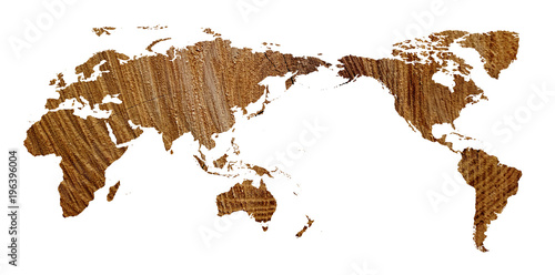 drewno, Mapa świata 
