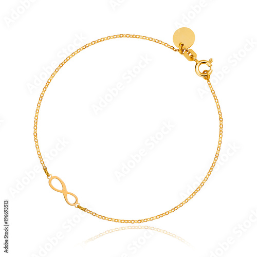 Gold bracelet infinity