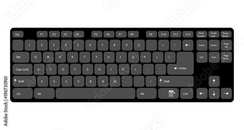 computer keyboard with signed keys