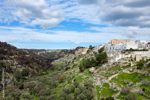 Canyon of Palagianello called Gravina. Apulia region, Italy.