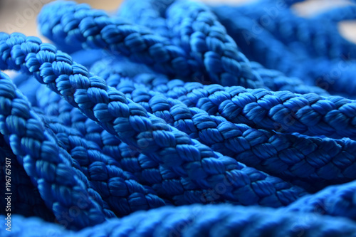 blue nylon ropes 