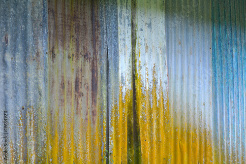 Corrugated rusty wall background