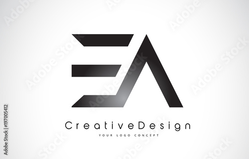 EA E A Letter Logo Design. Creative Icon Modern Letters Vector Logo.