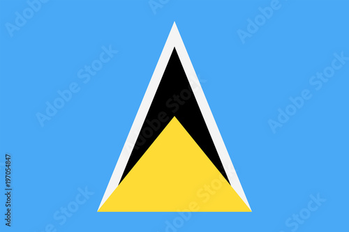 Saint Lucia Flag Vector Flat Icon