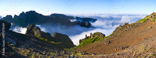 Pico Ruivo peak on Madeira island, Portugal