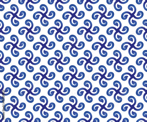 Abract floral blue pattern