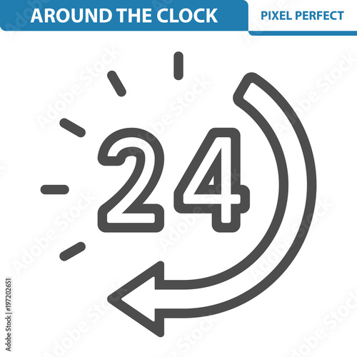 Around The Clock Icon. EPS 8 format.