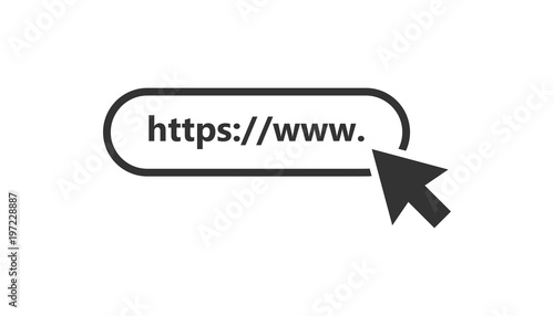 Address and navigation bar icon. Vector illustration. Business concept search www https pictogram.