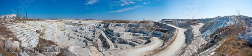 Panorama of a large quarry for marble