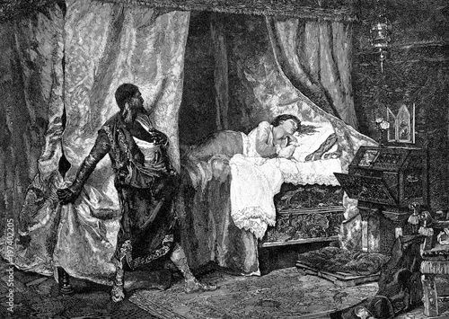 Othello und Desdemona, Bettszene