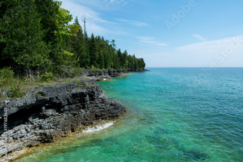 Lake Michigan shoreline in Door County, Wisconsin