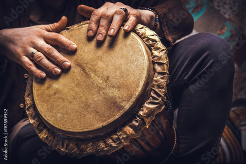 ethnic percussion musical instrument jembe