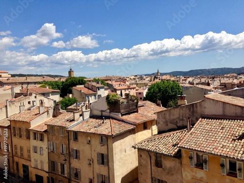View over rooftops in Aix en provence