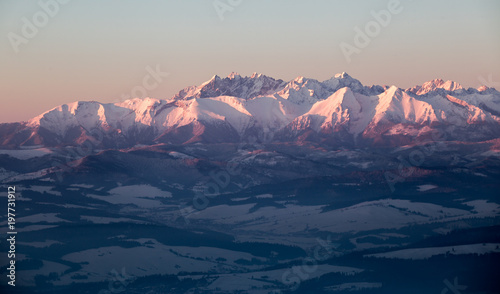 Wschód słońca w Tatrach Bielskich 