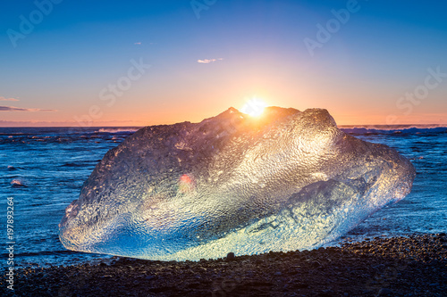 icebergs at diamond beach, iceland
