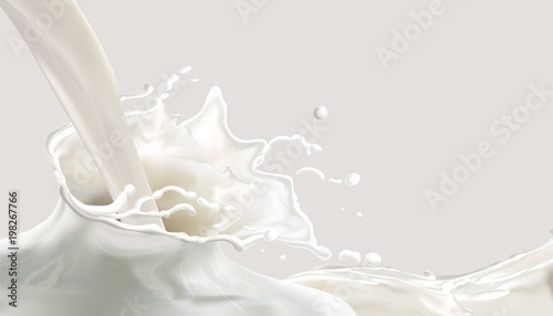 Milk splashing effect