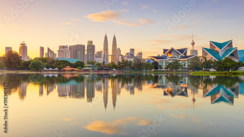 Sunrise Panoramic view of Kuala Lumpur city, Malaysia