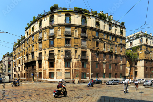 Italy, Milan historic quarter - tenements at the crossroad of via Filippo Turati, Largo Guido Donegani i via della Moscova