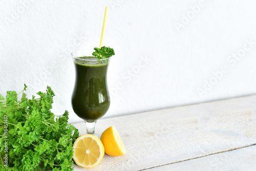 Fresh and healthy green smoothie