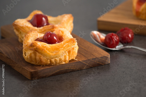 bread danish pastry with red berries