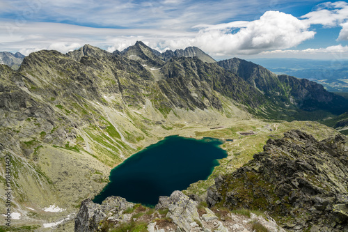 Velke Hincovo lake at the end of Mengusovska valley in High Tatras