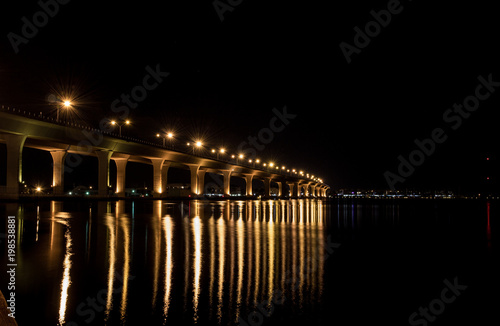 Bridge at night Downtown Stuart Florida