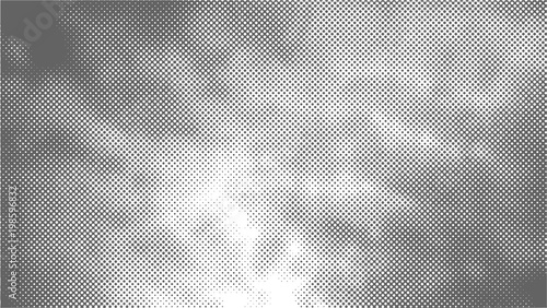 A halftone texture of clouds. Gray clouds. Vector illustration.