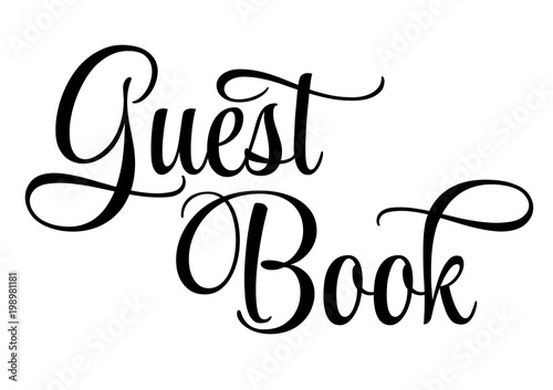 guest book - lettering