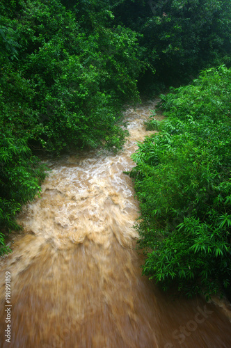 La Réunion - Ravine en crue