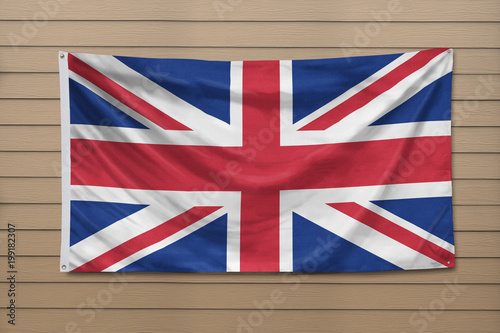 British Flag hanging on a wall