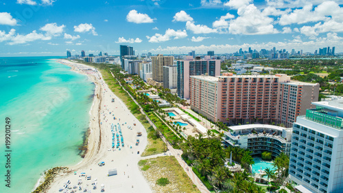 Aerial view of South Beach, Miami Beach, Florida, USA.