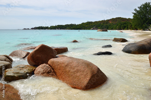 Tropical beach on Seychelles