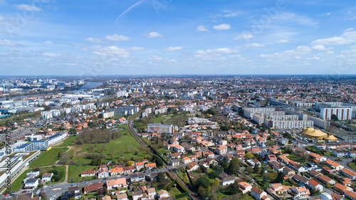 Vue aérienne de la ville de Rezé en Loire Atlantique