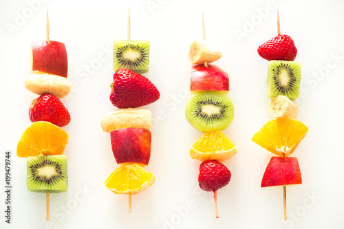 fruit skewers the concept of healthy eating