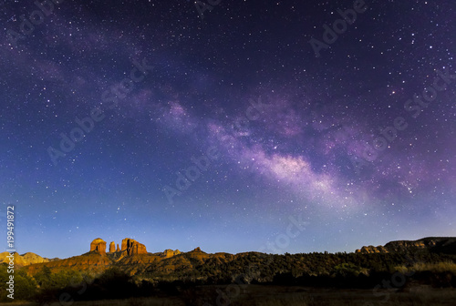 Milky Way Over Cathedral Rock - Sedona, Arizona