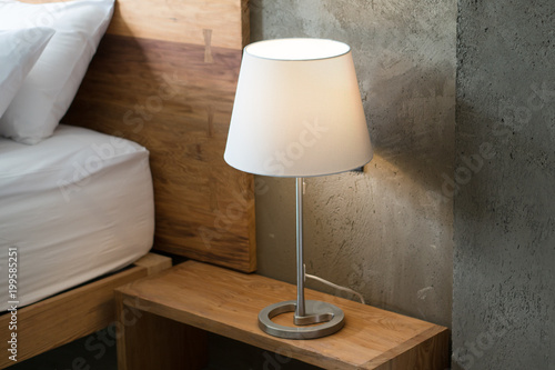 Modern lamp interior in bedroom