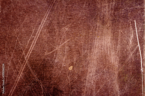 Scratched copper plate texture, old metal background