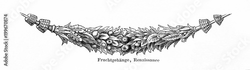 Festoon, renaissance (from Meyers Lexikon, 1896, 13/794/795)